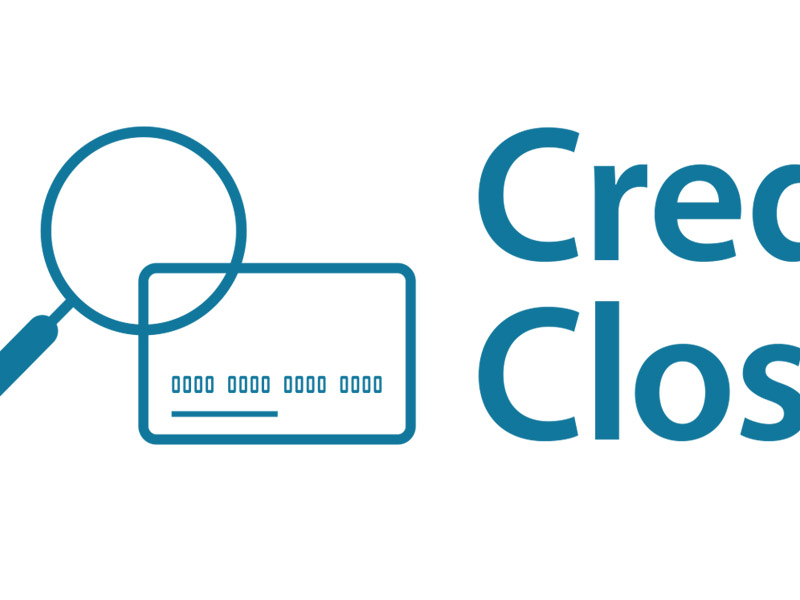 A cut-off image of a logo. The left side shows a magnifying glass over a credit card, and the text reads ‘Credit Close-up’.
